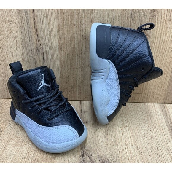 Toddler Air Jordan 12 Retro Athletic Sneakers Shoes Barons’850000 010 Size 6C - Picture 1 of 16